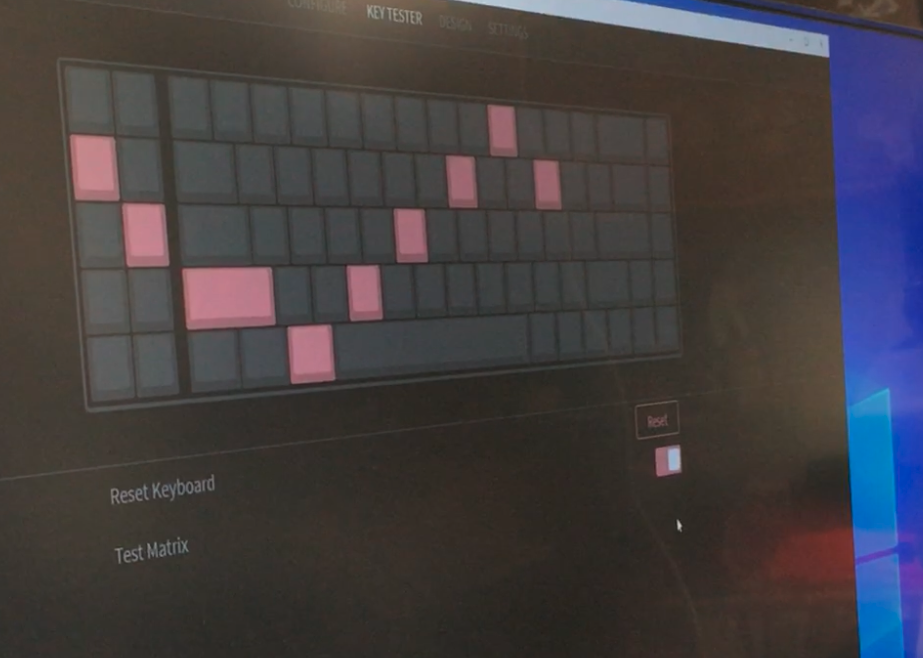 VIA key tester